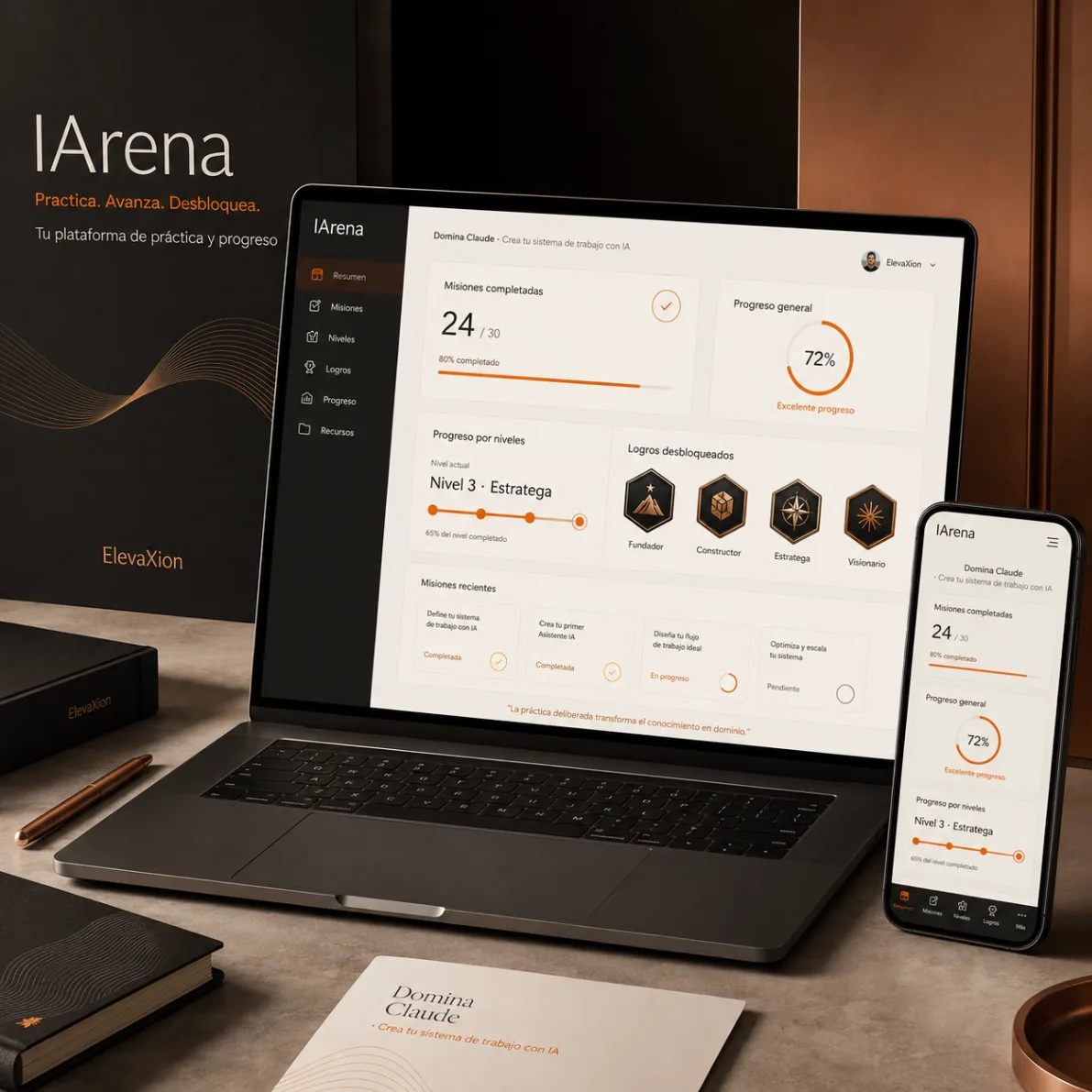 IArena — plataforma de práctica y progreso